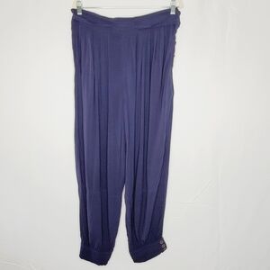 Hei Hei Anthropologie Side Button Pants Sz 14 Lightweight Baggy Joggers Slouchy